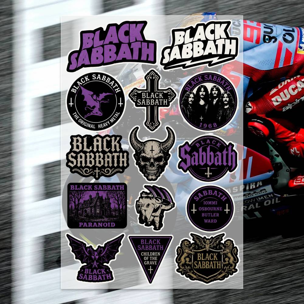 Laptop Accessories Ideas - Autocollants B-LACK S-ABBATH pour moto, autocollant