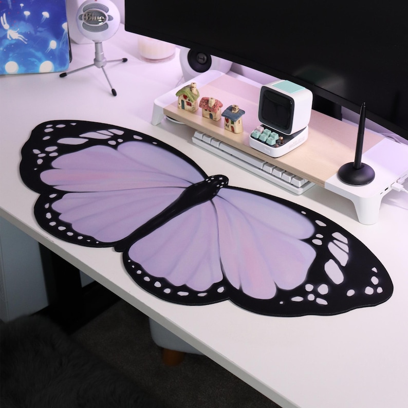 Tapis de bureau papillon lilas - Laptop Accessories Protector avis et prix