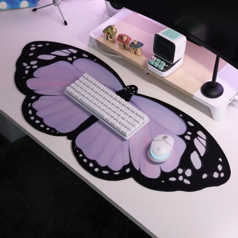 Tapis de bureau papillon lilas - Laptop Accessories Protector avis et prix